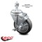 Service Caster 4 Inch Thermoplastic Rubber Wheel Swivel 1/2 Inch Threaded Stem Caster with Brake SCC-TS20S414-TPRB-TLB-121315 - alternate 2